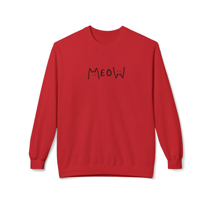 Meow_Unisex Midweight Softstyle Fleece Crewneck Sweatshirt