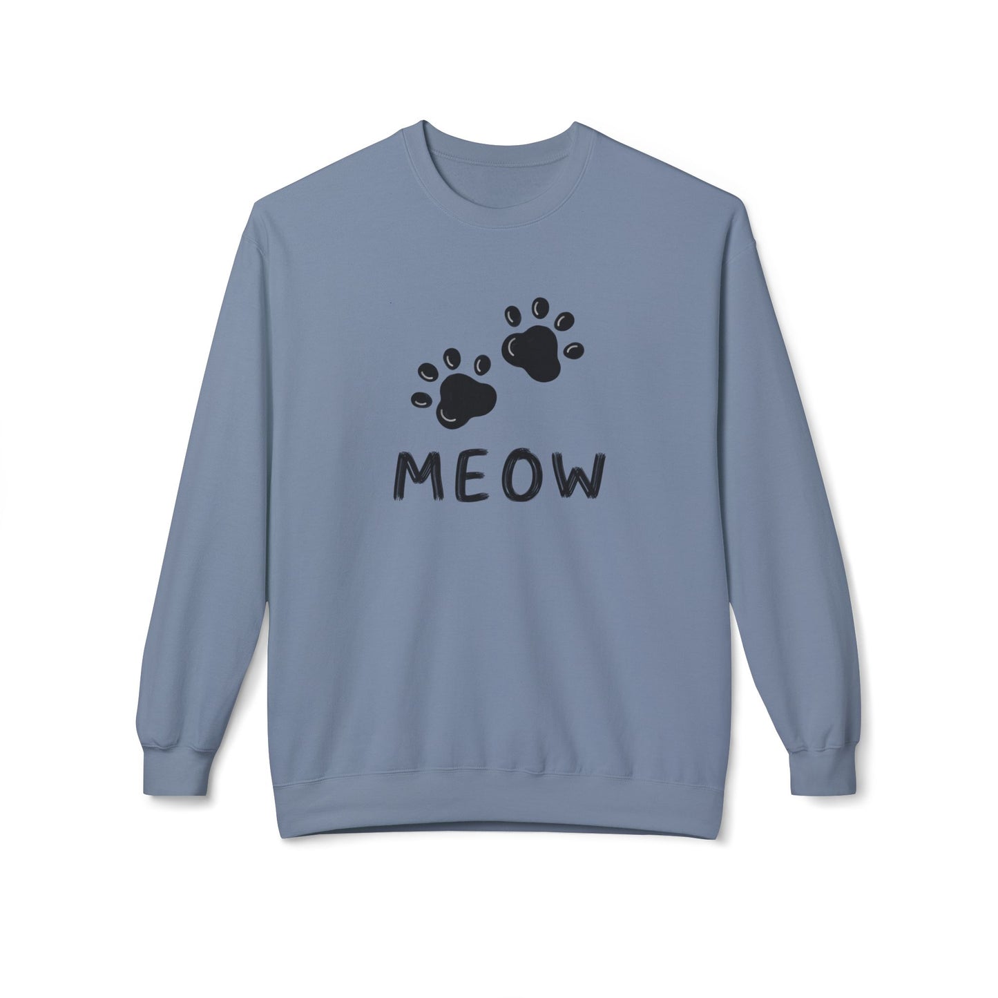 MEOW_Unisex Midweight Softstyle Fleece Crewneck Sweatshirt