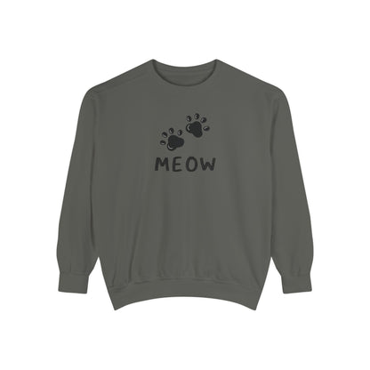 MEOW_Unisex Garment-Dyed Sweatshirt