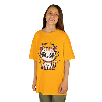 Feline Fine | Kids Heavy Cotton™ Tee