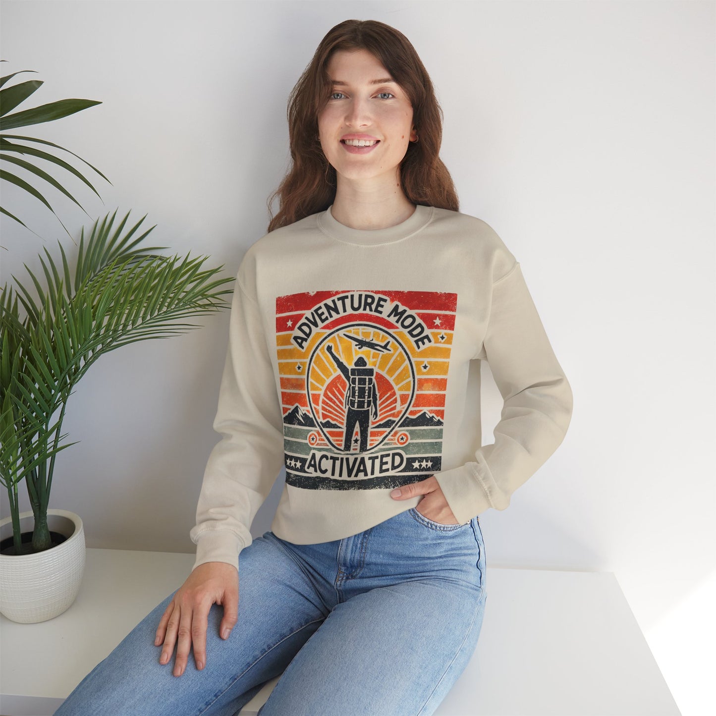 Adventure Mode Activated | Unisex Heavy Blend™ Crewneck Sweatshirt
