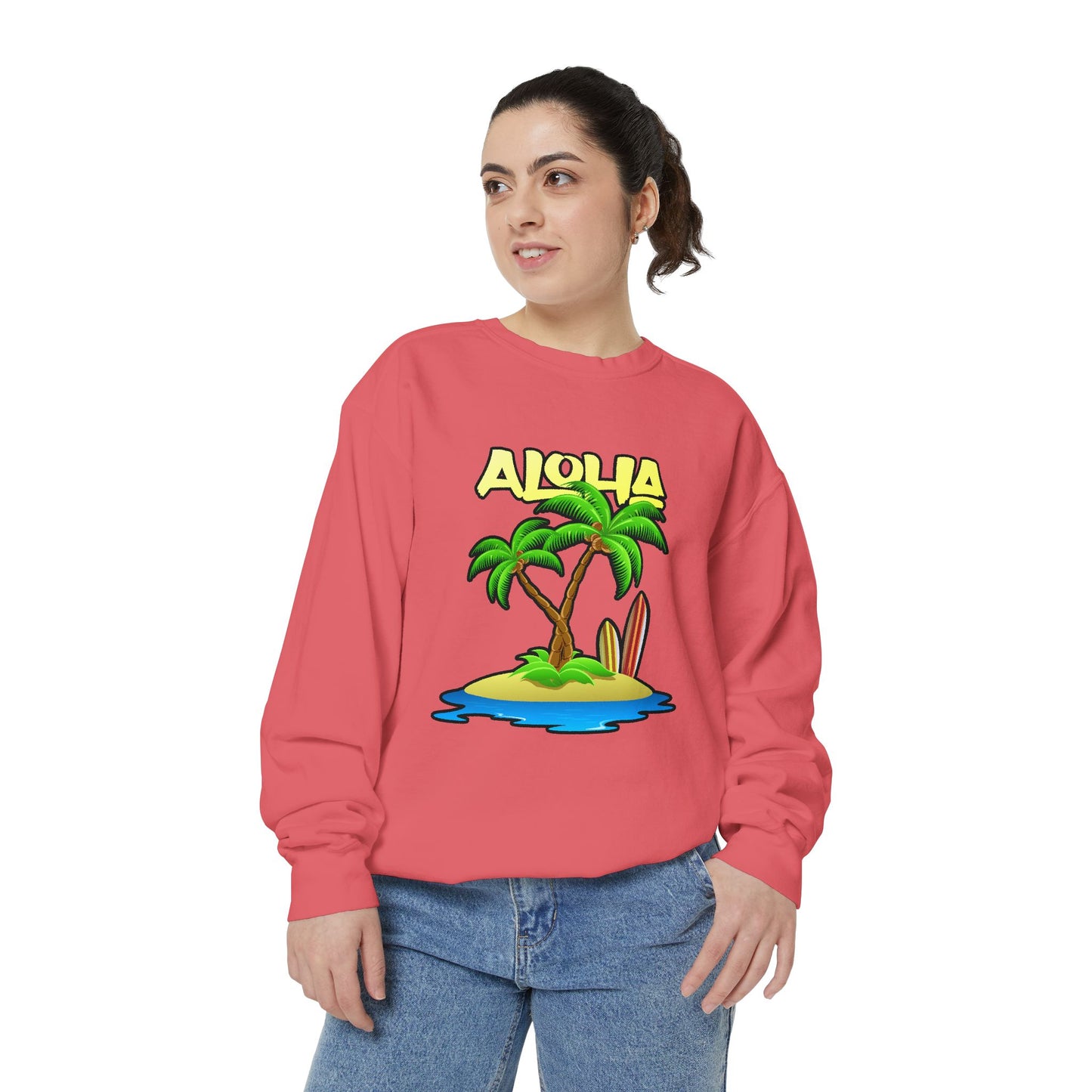 ALOHA | Unisex Garment-Dyed Sweatshirt