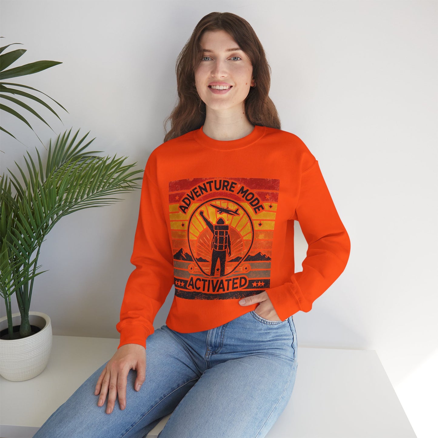 Adventure Mode Activated | Unisex Heavy Blend™ Crewneck Sweatshirt