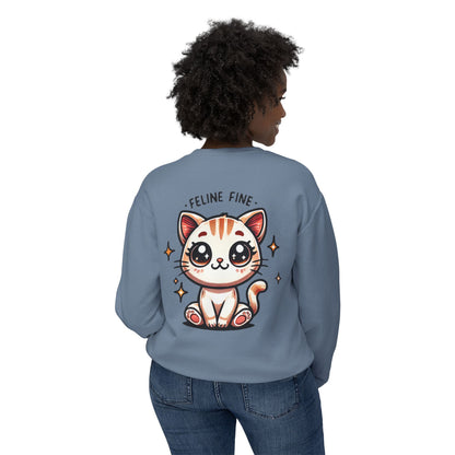 Feline Fine | Unisex Lightweight Crewneck Sweatshirt