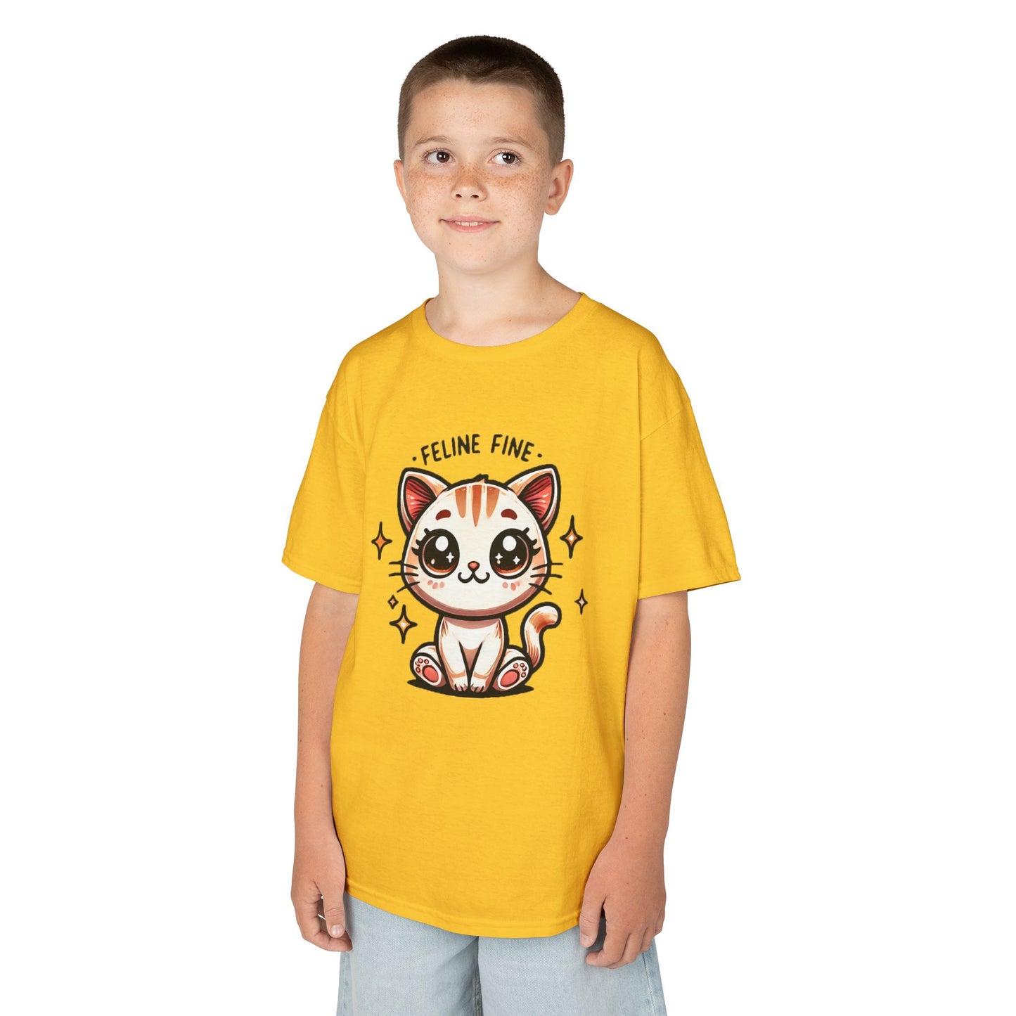 Feline Fine | Kids Heavy Cotton™ Tee