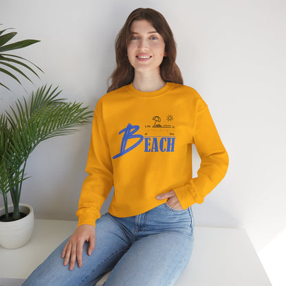 Life is Better at the Beach | Unisex Heavy Blend™ Crewneck Sweatshirt