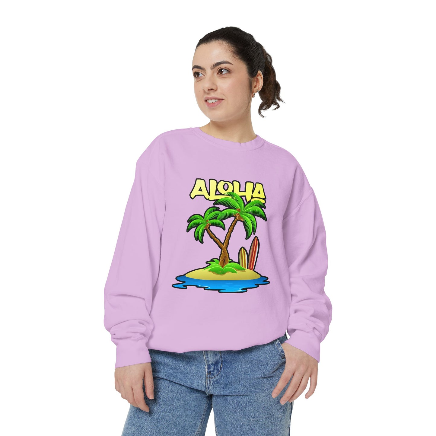 ALOHA | Unisex Garment-Dyed Sweatshirt