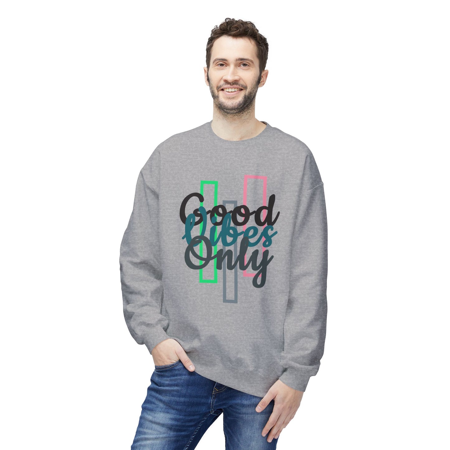 Good Vibes Only | Unisex Midweight Softstyle Fleece Crewneck Sweatshirt