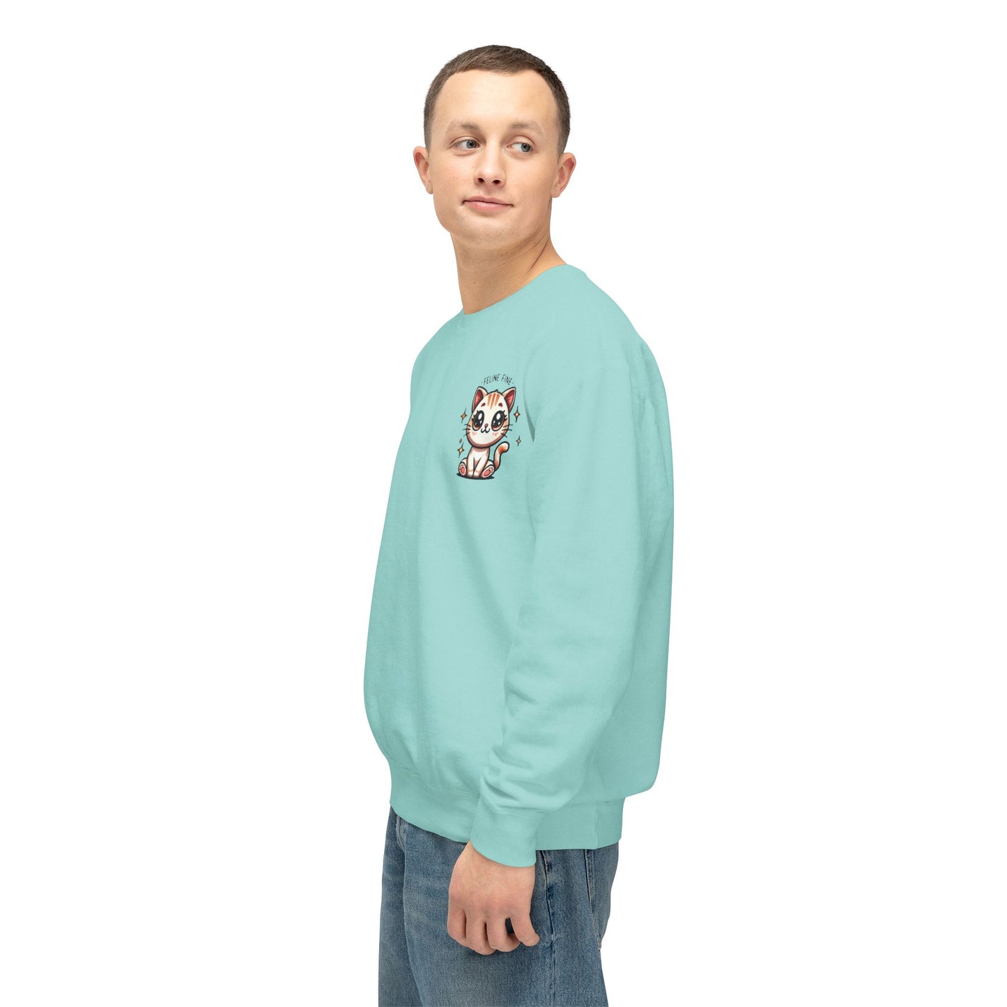 Feline Fine | Unisex Lightweight Crewneck Sweatshirt