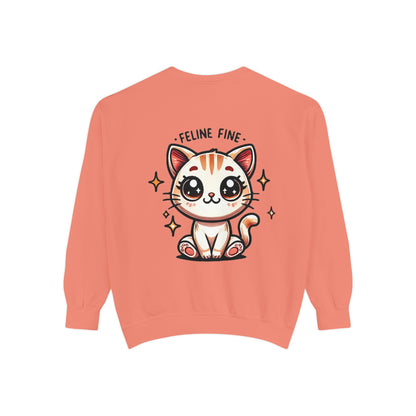Feline Fine | Unisex Garment-Dyed Sweatshirt