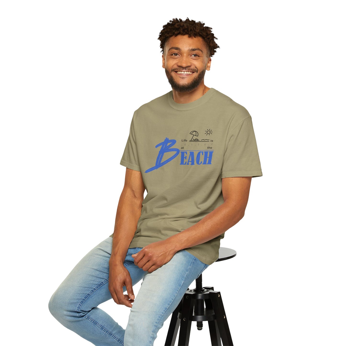 Life is Better at the Beach | Unisex Garment-Dyed T-shirt