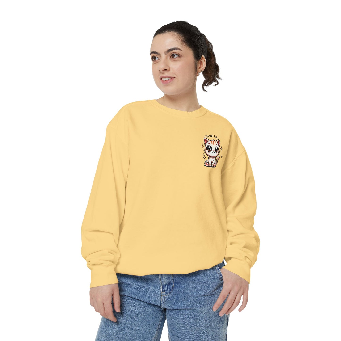 Feline Fine | Unisex Garment-Dyed Sweatshirt