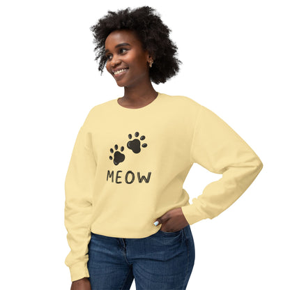 MEOW_Unisex Lightweight Crewneck Sweatshirt