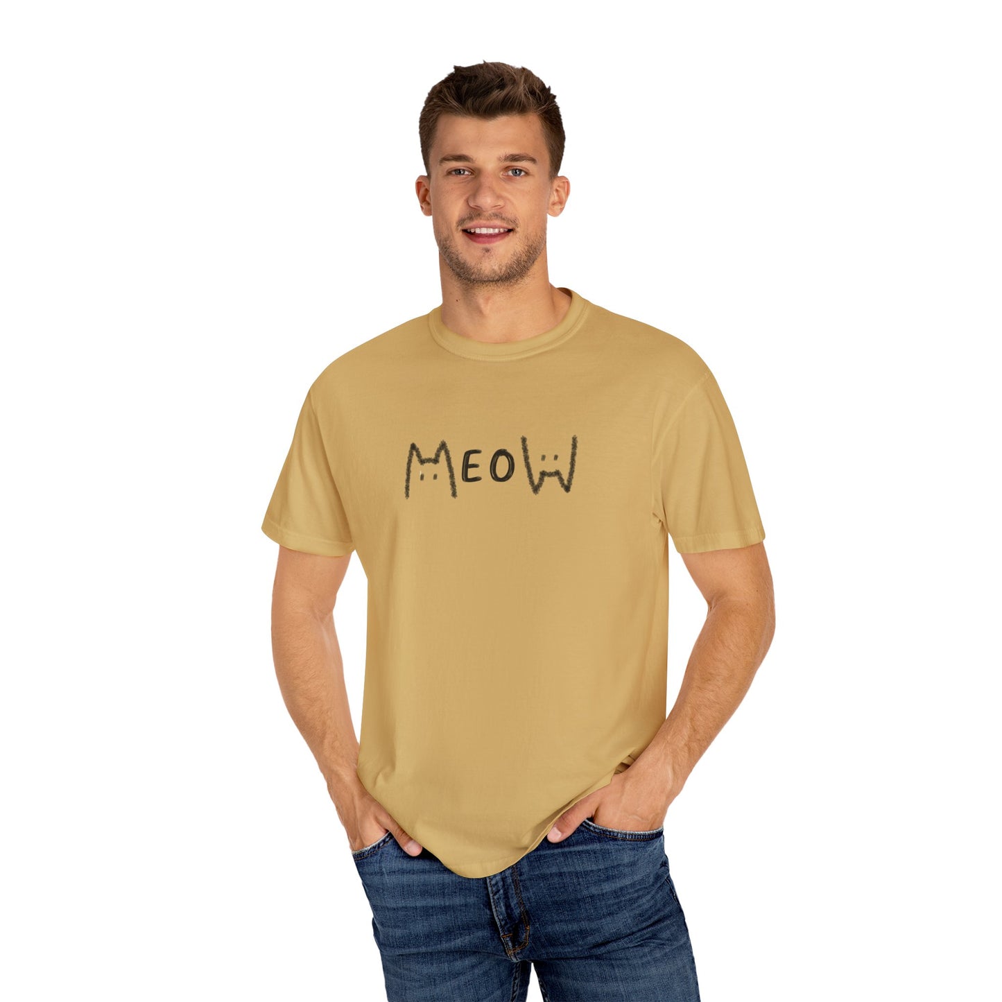 Meow_Unisex Garment-Dyed T-shirt