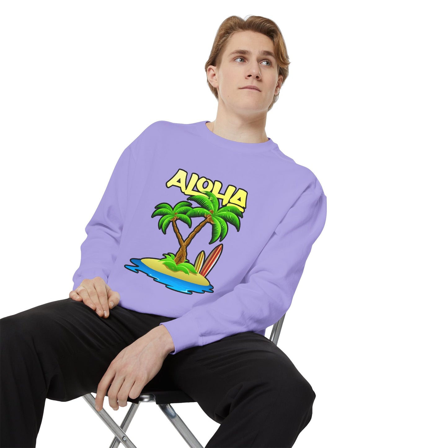 ALOHA | Unisex Garment-Dyed Sweatshirt