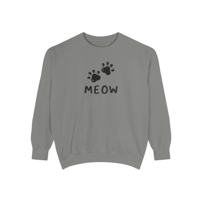 MEOW_Unisex Garment-Dyed Sweatshirt