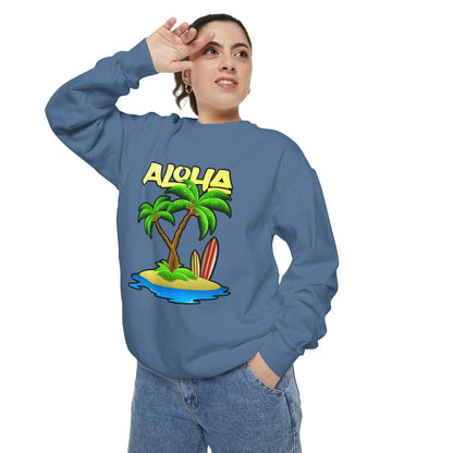 ALOHA | Unisex Garment-Dyed Sweatshirt