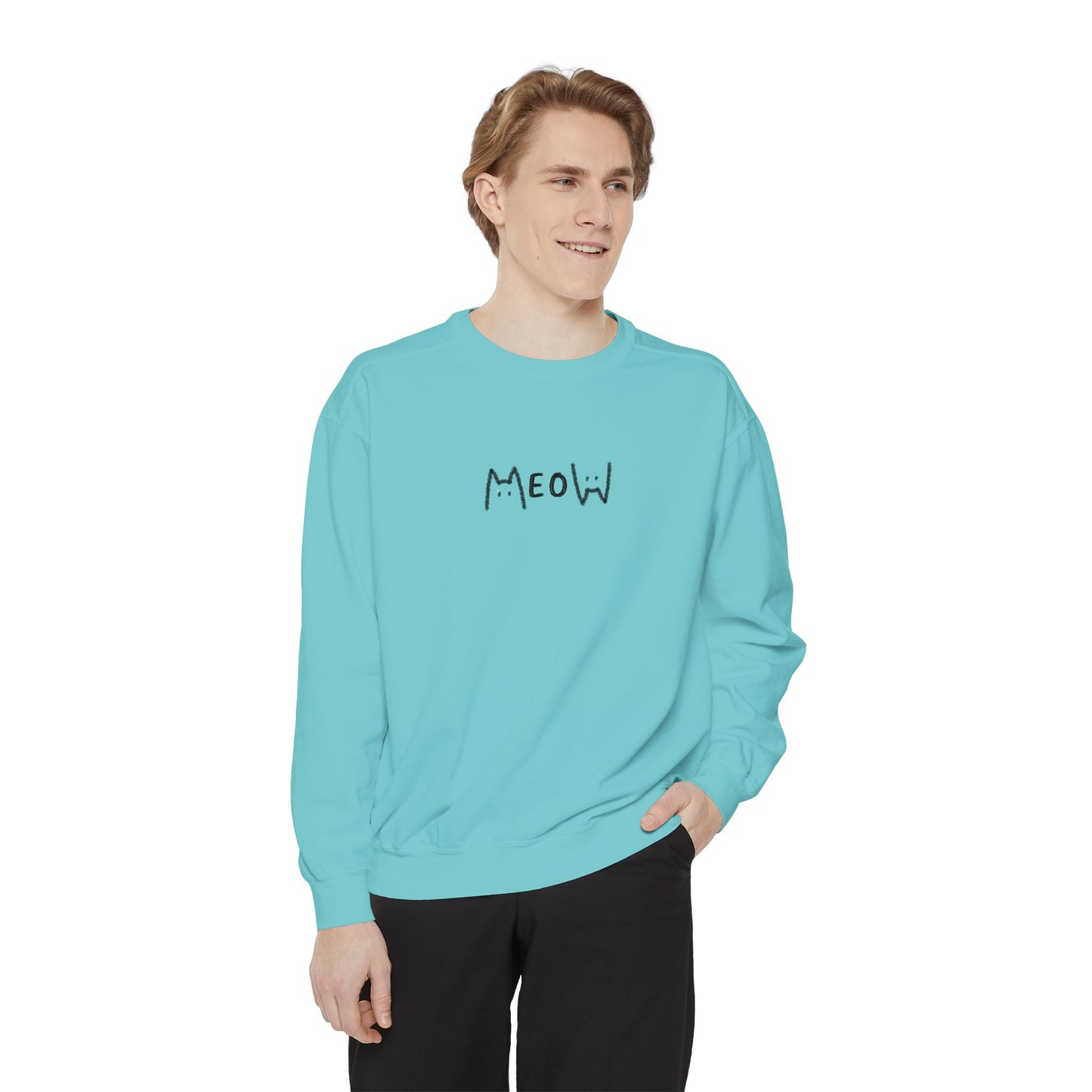 Meow_Unisex Garment-Dyed Sweatshirt