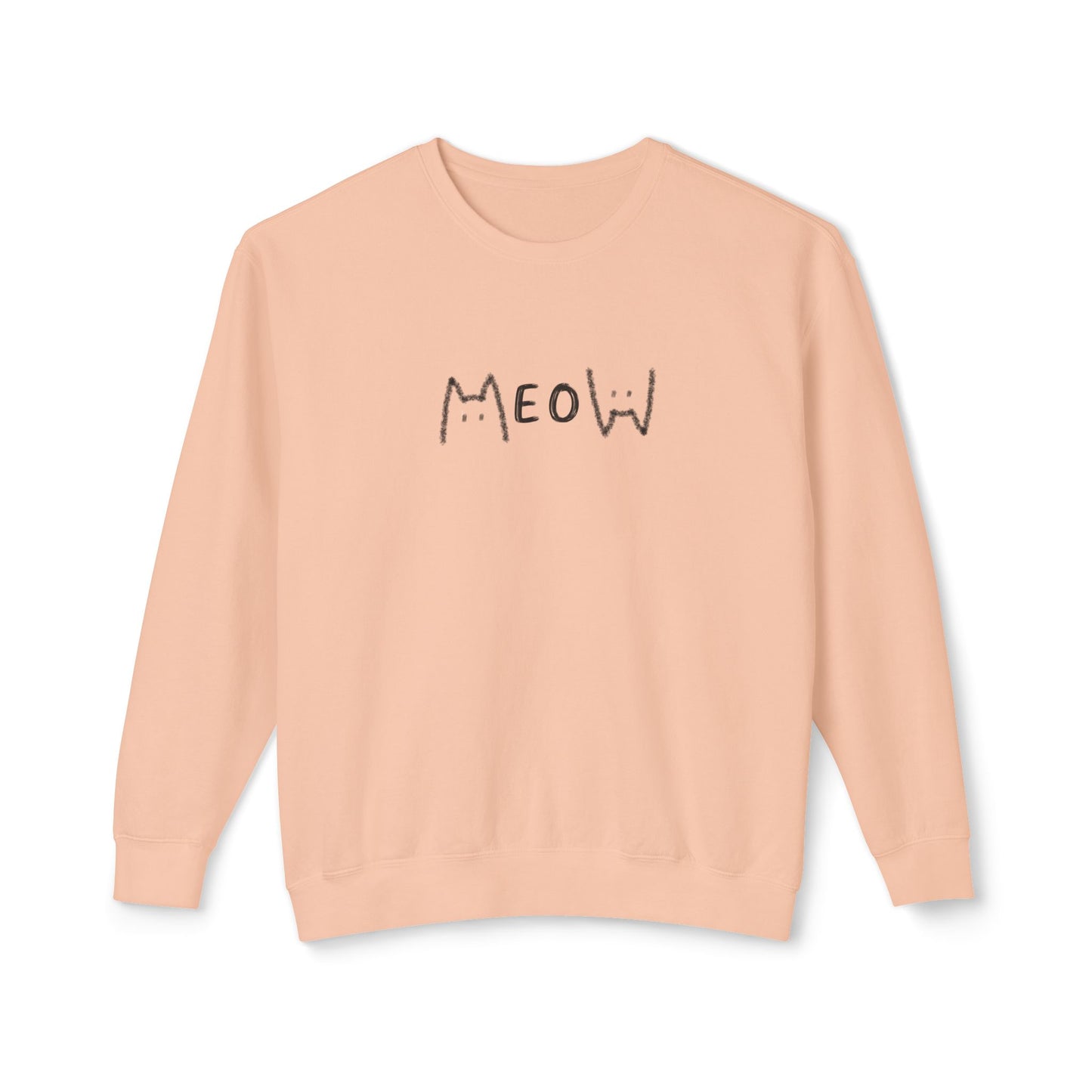 Meow_Unisex Lightweight Crewneck Sweatshirt