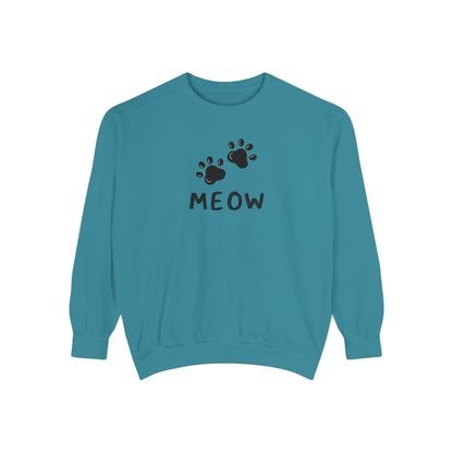 MEOW_Unisex Garment-Dyed Sweatshirt