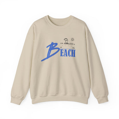 Life is Better at the Beach | Unisex Heavy Blend™ Crewneck Sweatshirt