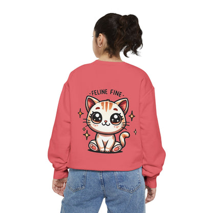 Feline Fine | Unisex Garment-Dyed Sweatshirt