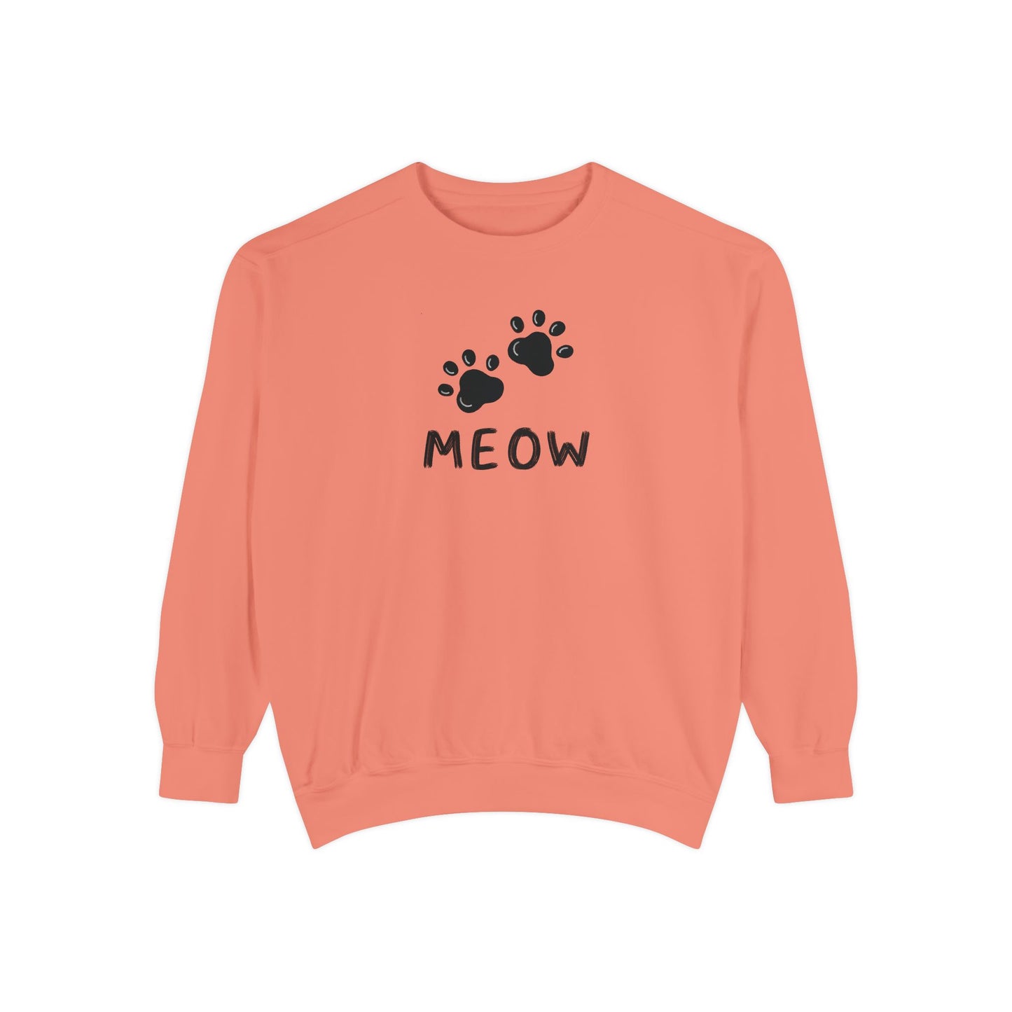 MEOW_Unisex Garment-Dyed Sweatshirt