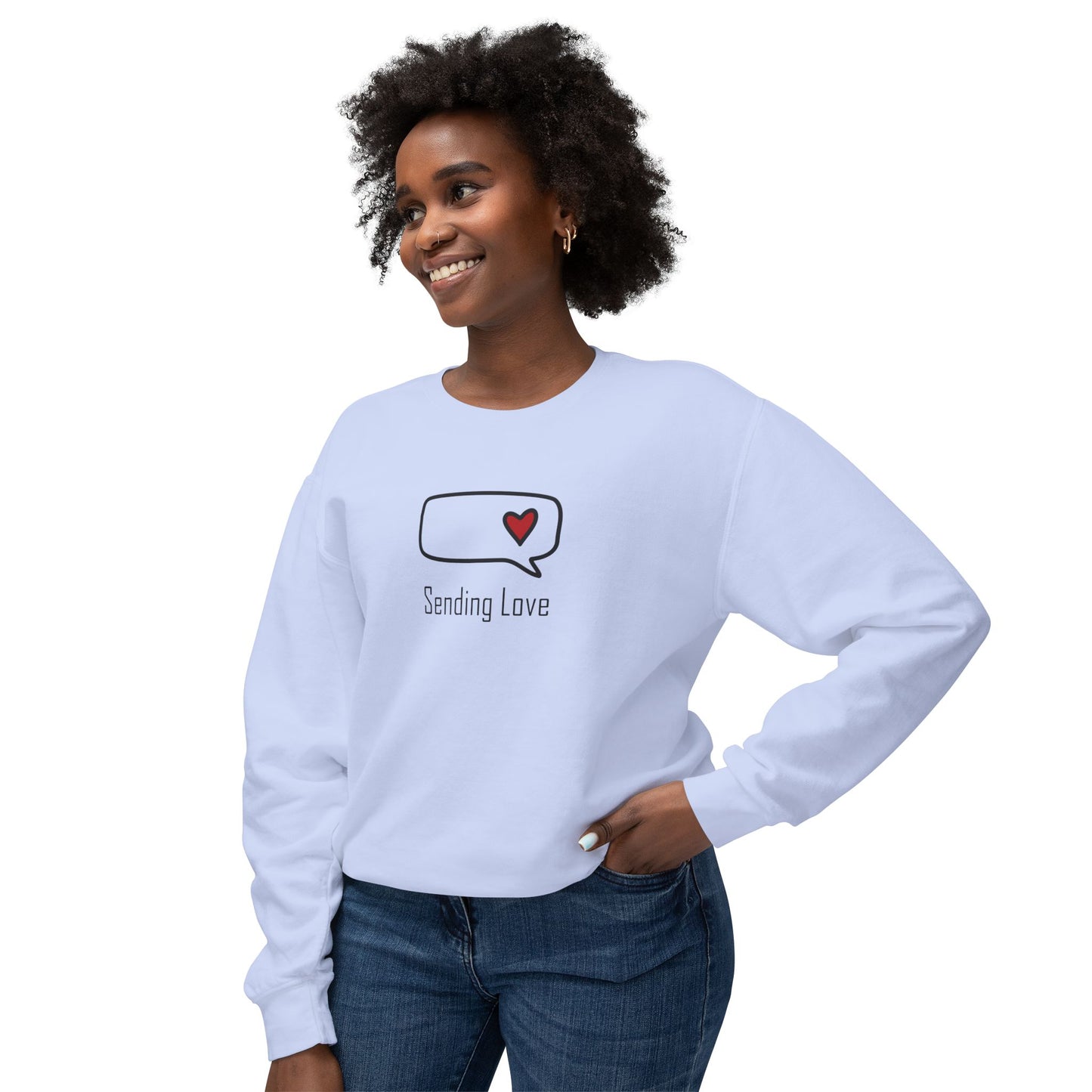 Sending Love_Unisex Lightweight Crewneck Sweatshirt