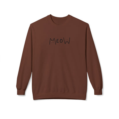 Meow_Unisex Midweight Softstyle Fleece Crewneck Sweatshirt