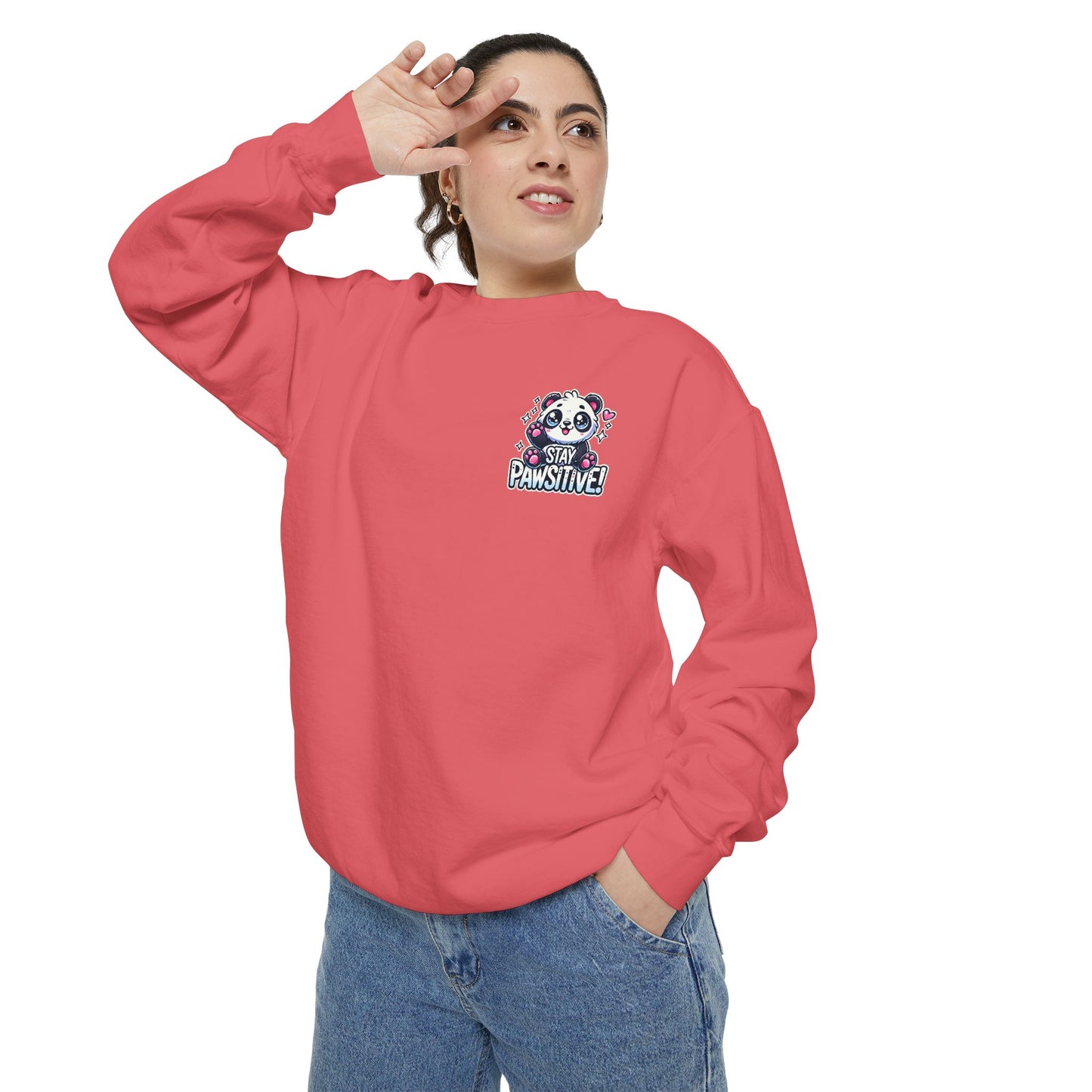 Pawsitive | Unisex Garment-Dyed Sweatshirt