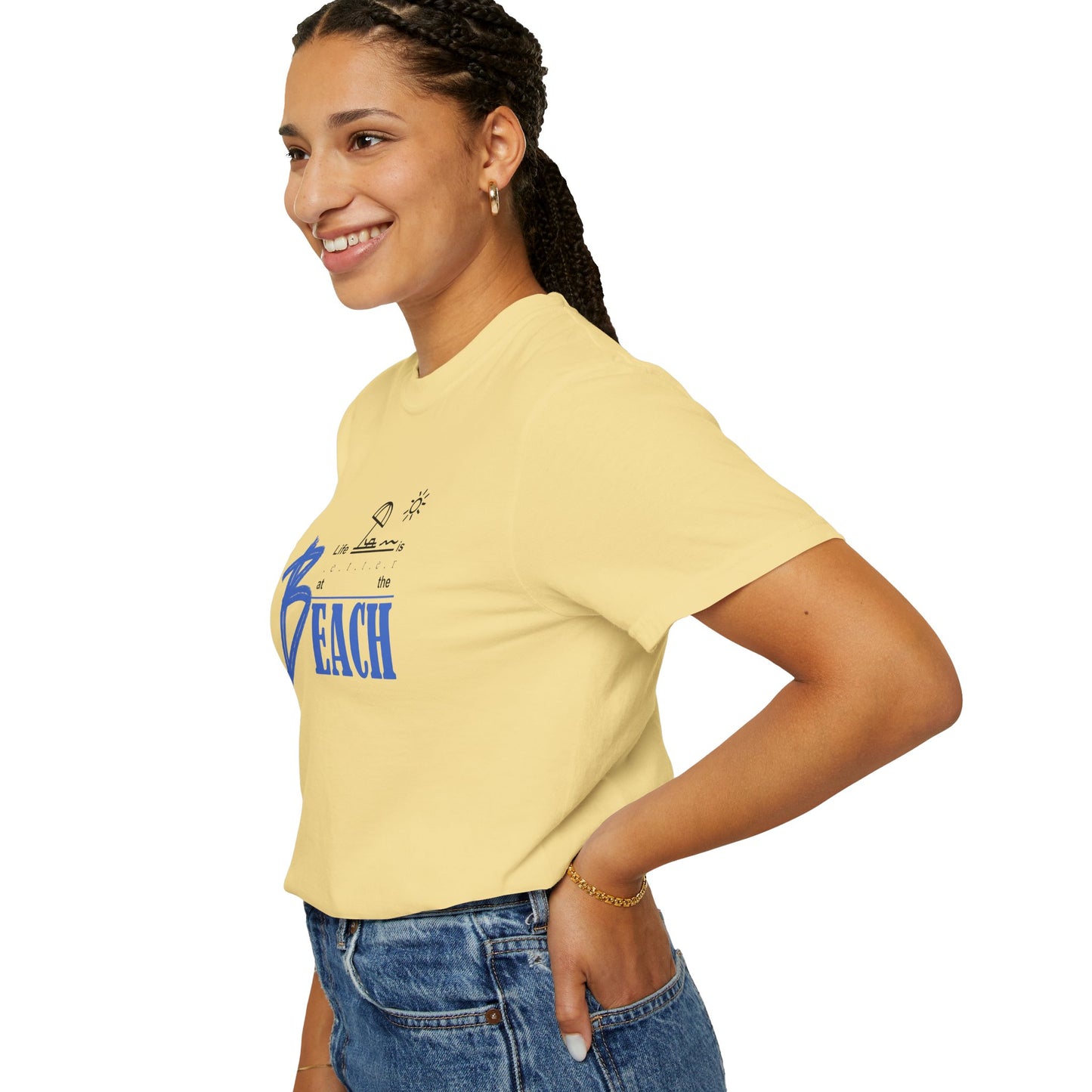 Life is Better at the Beach | Unisex Garment-Dyed T-shirt
