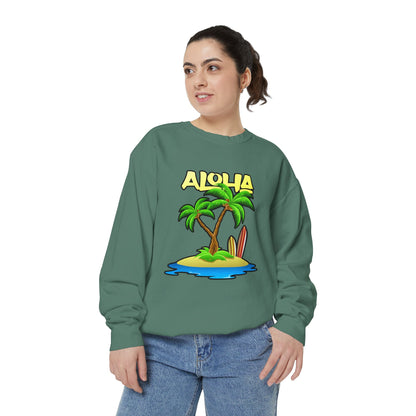 ALOHA | Unisex Garment-Dyed Sweatshirt