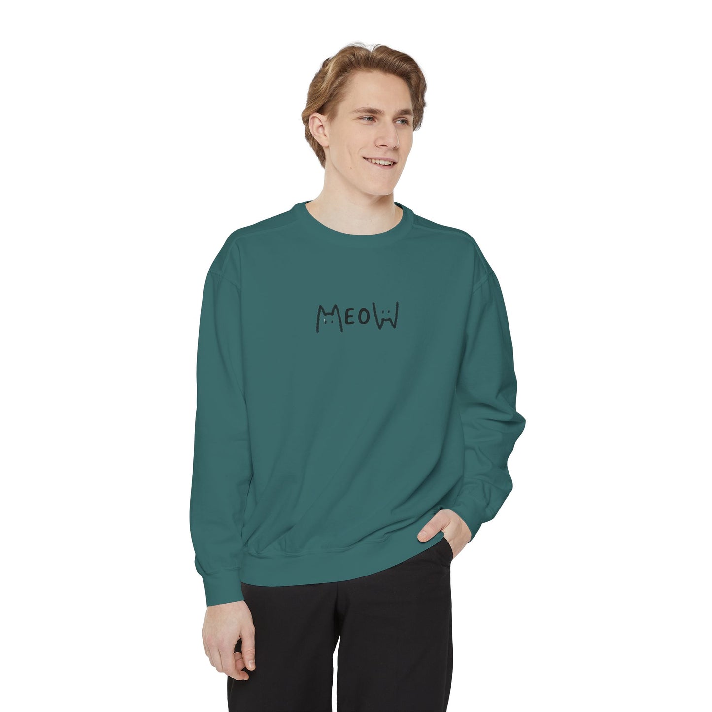 Meow_Unisex Garment-Dyed Sweatshirt