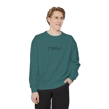 Meow_Unisex Garment-Dyed Sweatshirt