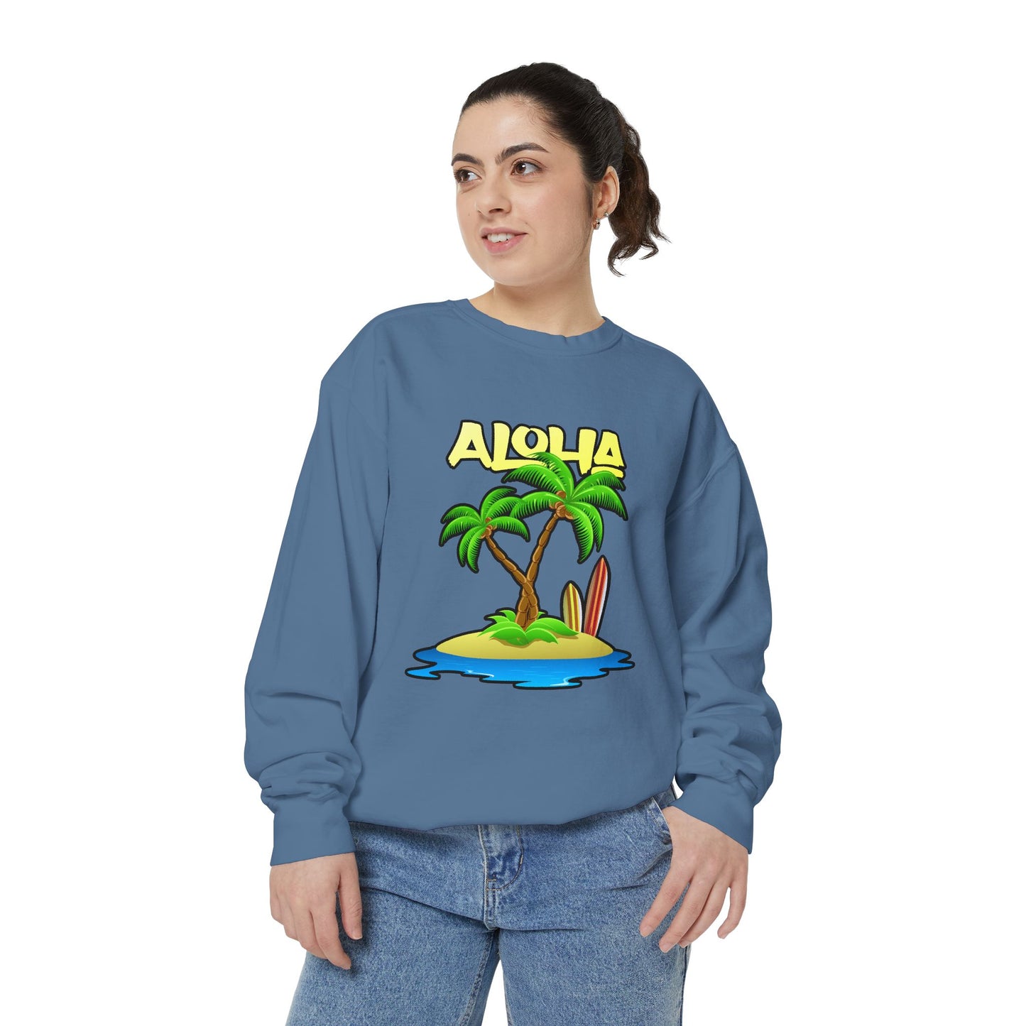 ALOHA | Unisex Garment-Dyed Sweatshirt