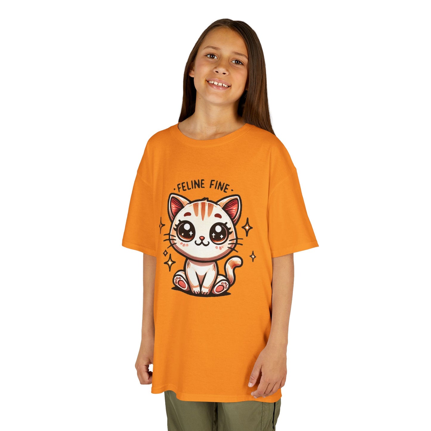 Feline Fine | Kids Heavy Cotton™ Tee