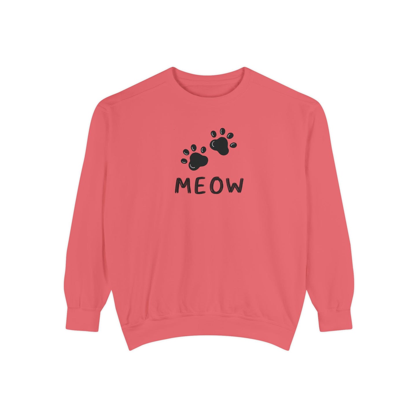 MEOW_Unisex Garment-Dyed Sweatshirt