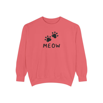 MEOW_Unisex Garment-Dyed Sweatshirt