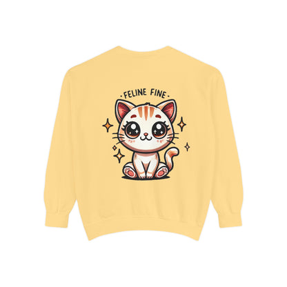 Feline Fine | Unisex Garment-Dyed Sweatshirt