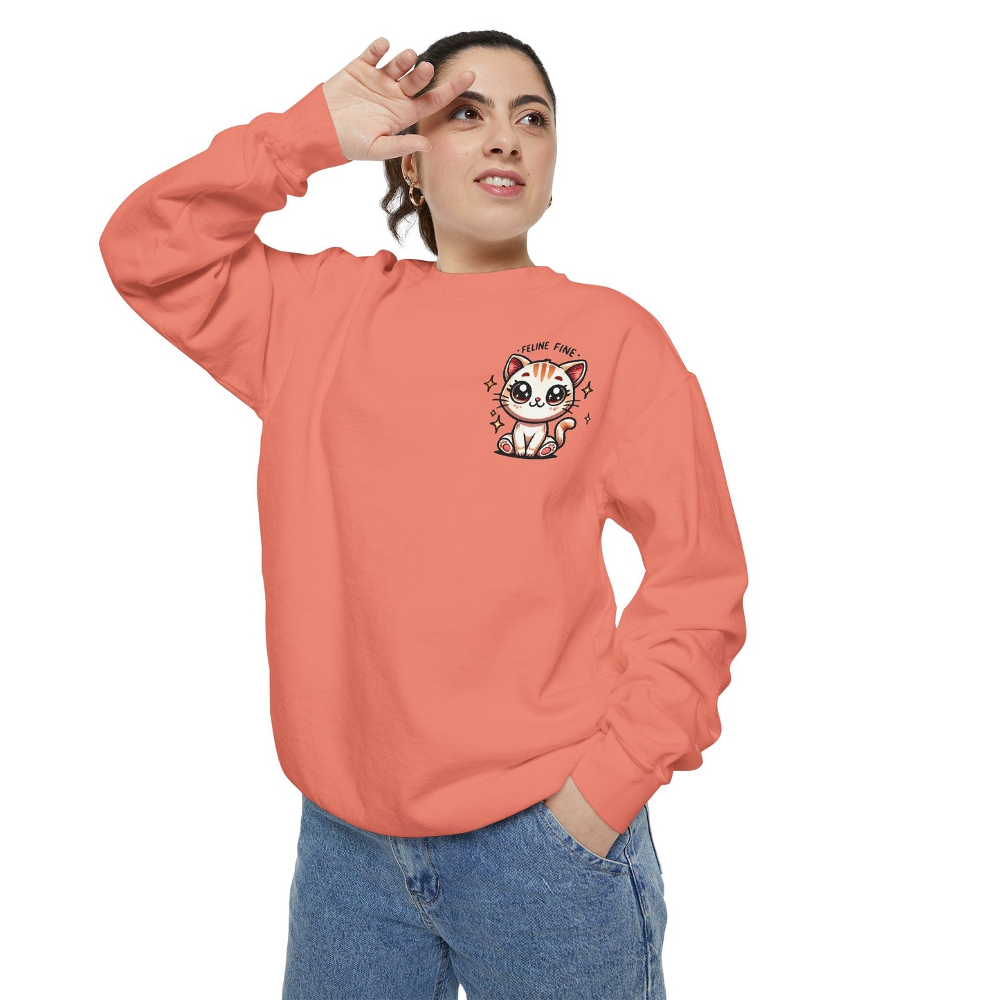 Feline Fine | Unisex Garment-Dyed Sweatshirt
