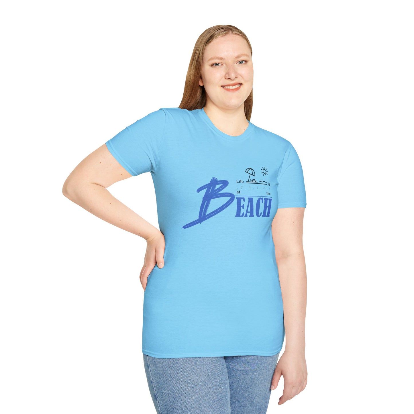 Life is Better at the Beach | Unisex Softstyle T-Shirt