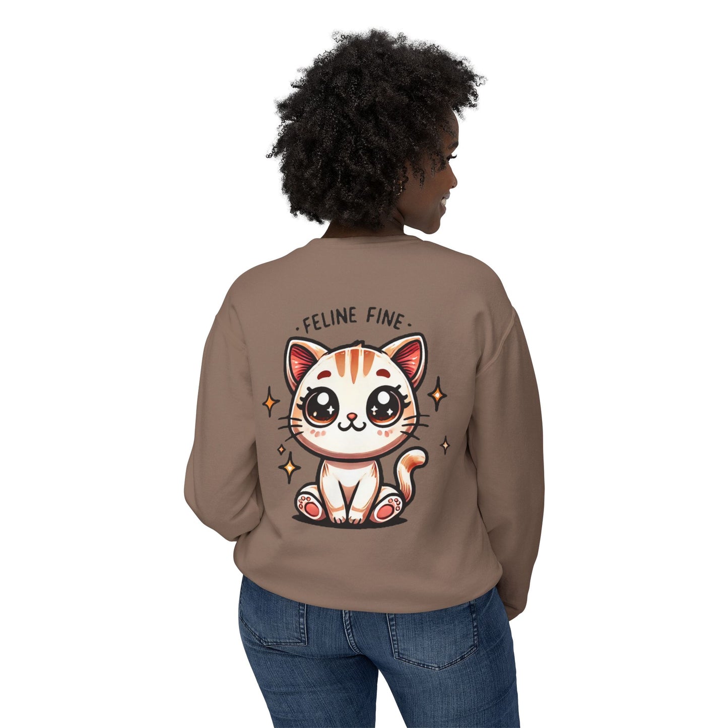 Feline Fine | Unisex Lightweight Crewneck Sweatshirt