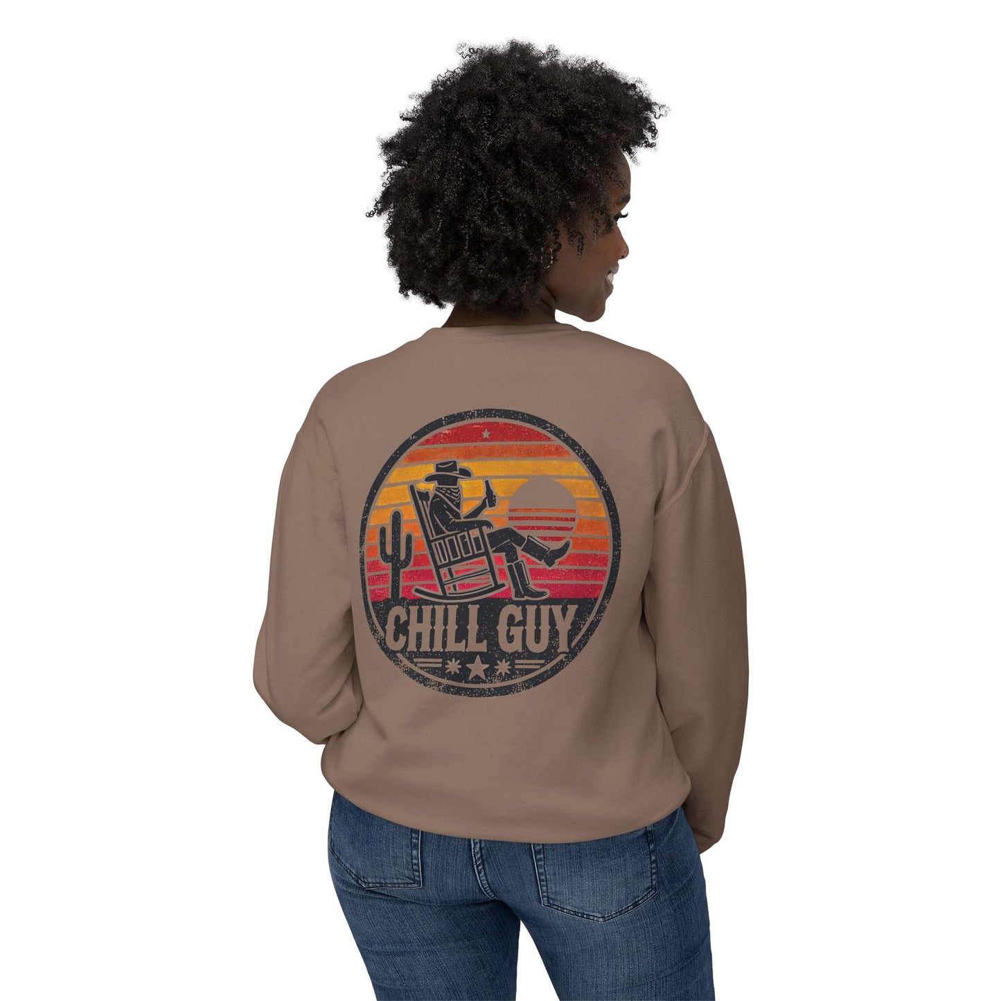 Chill Cowboy | Unisex Lightweight Crewneck Sweatshirt