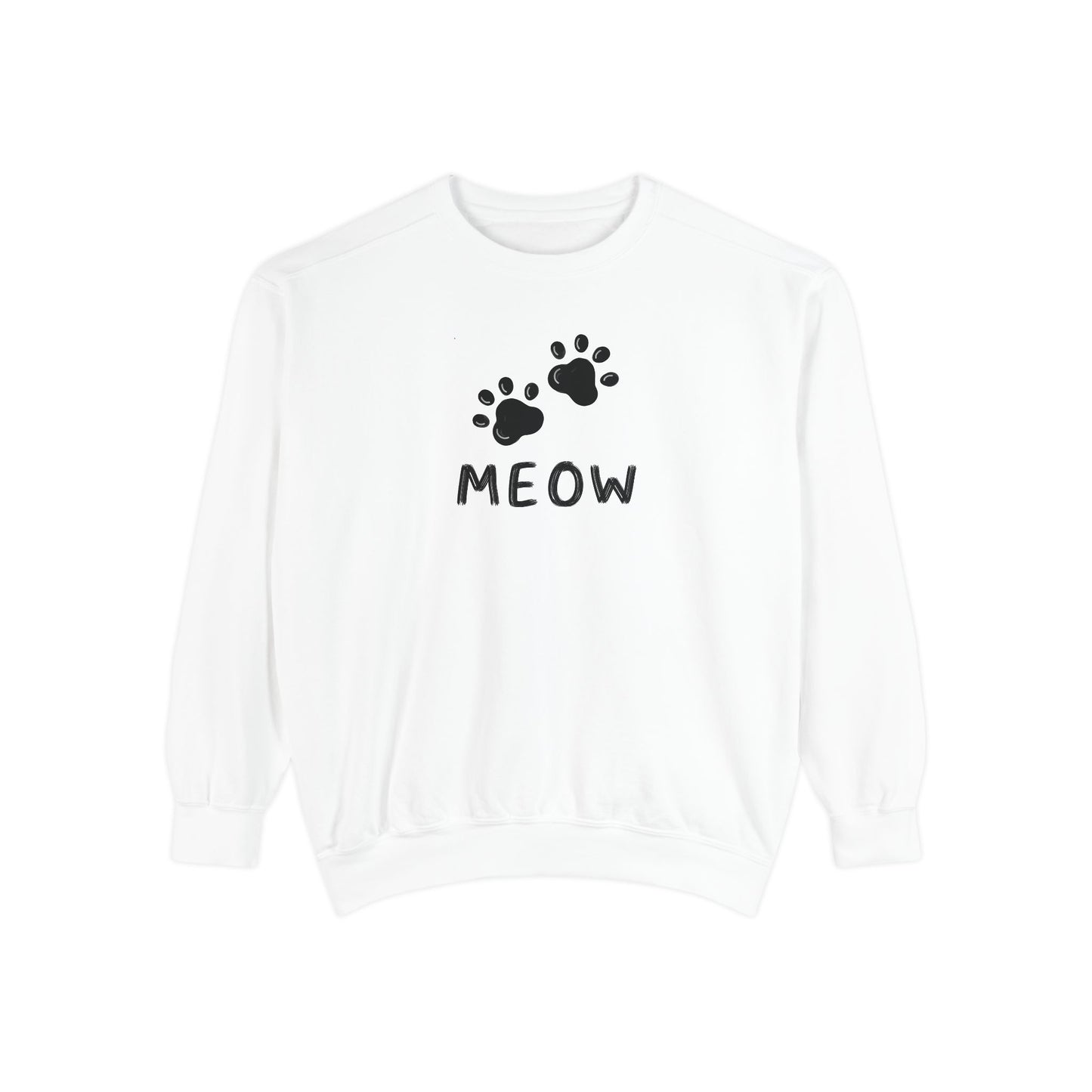 MEOW_Unisex Garment-Dyed Sweatshirt