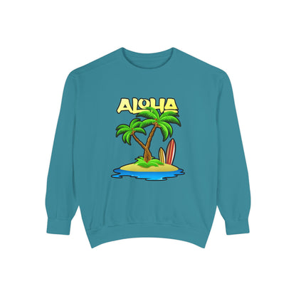 ALOHA | Unisex Garment-Dyed Sweatshirt