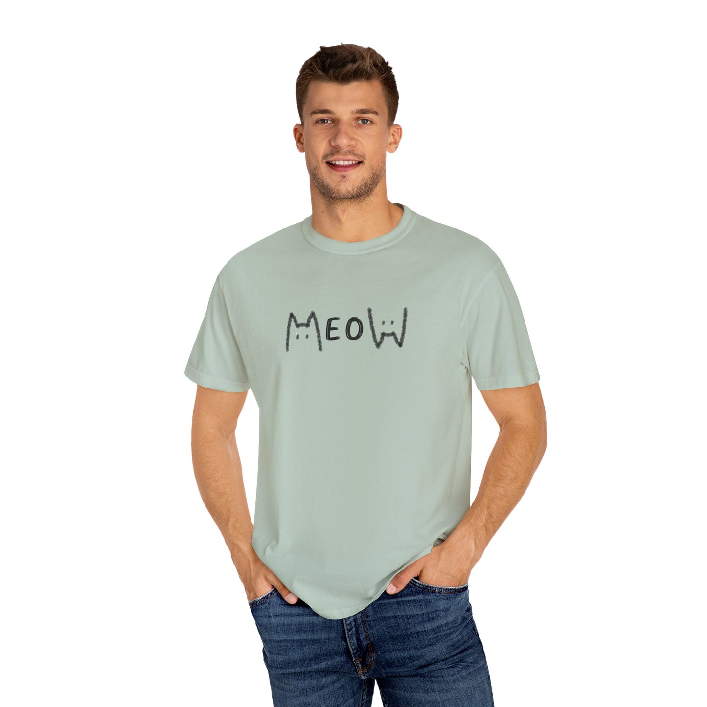 Meow_Unisex Garment-Dyed T-shirt
