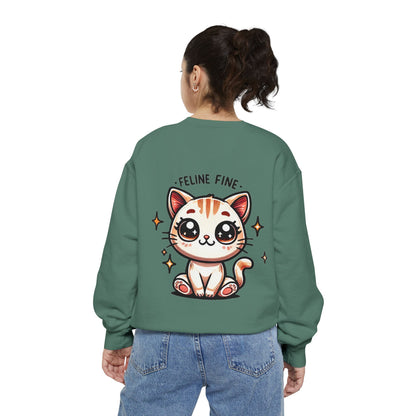 Feline Fine | Unisex Garment-Dyed Sweatshirt