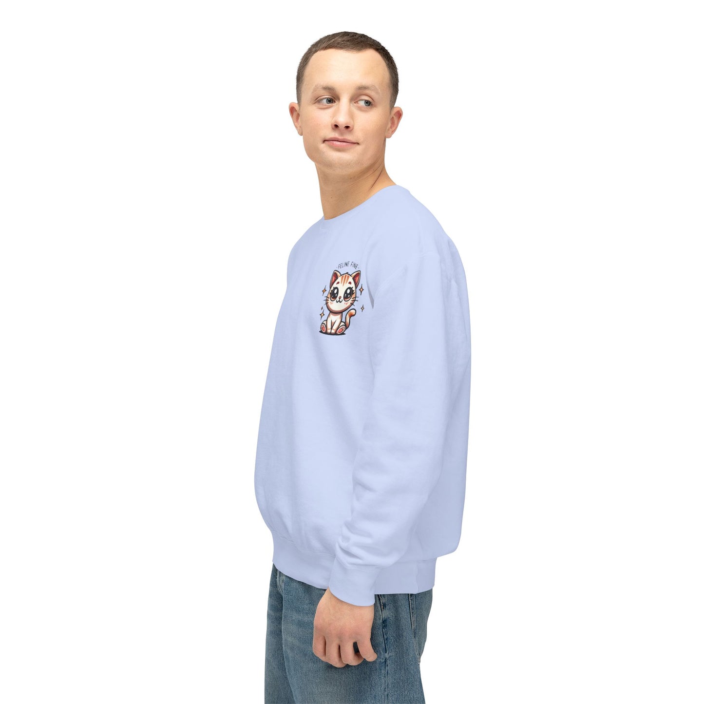 Feline Fine | Unisex Lightweight Crewneck Sweatshirt