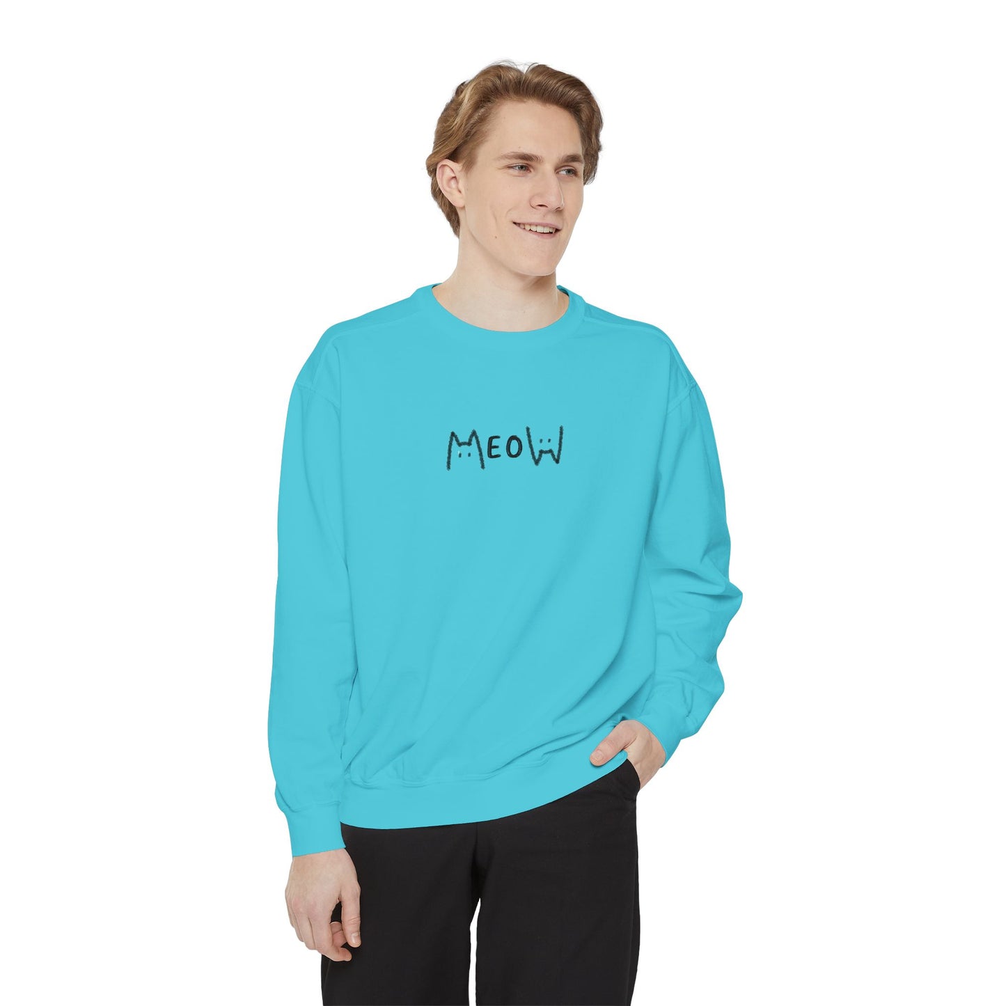 Meow_Unisex Garment-Dyed Sweatshirt