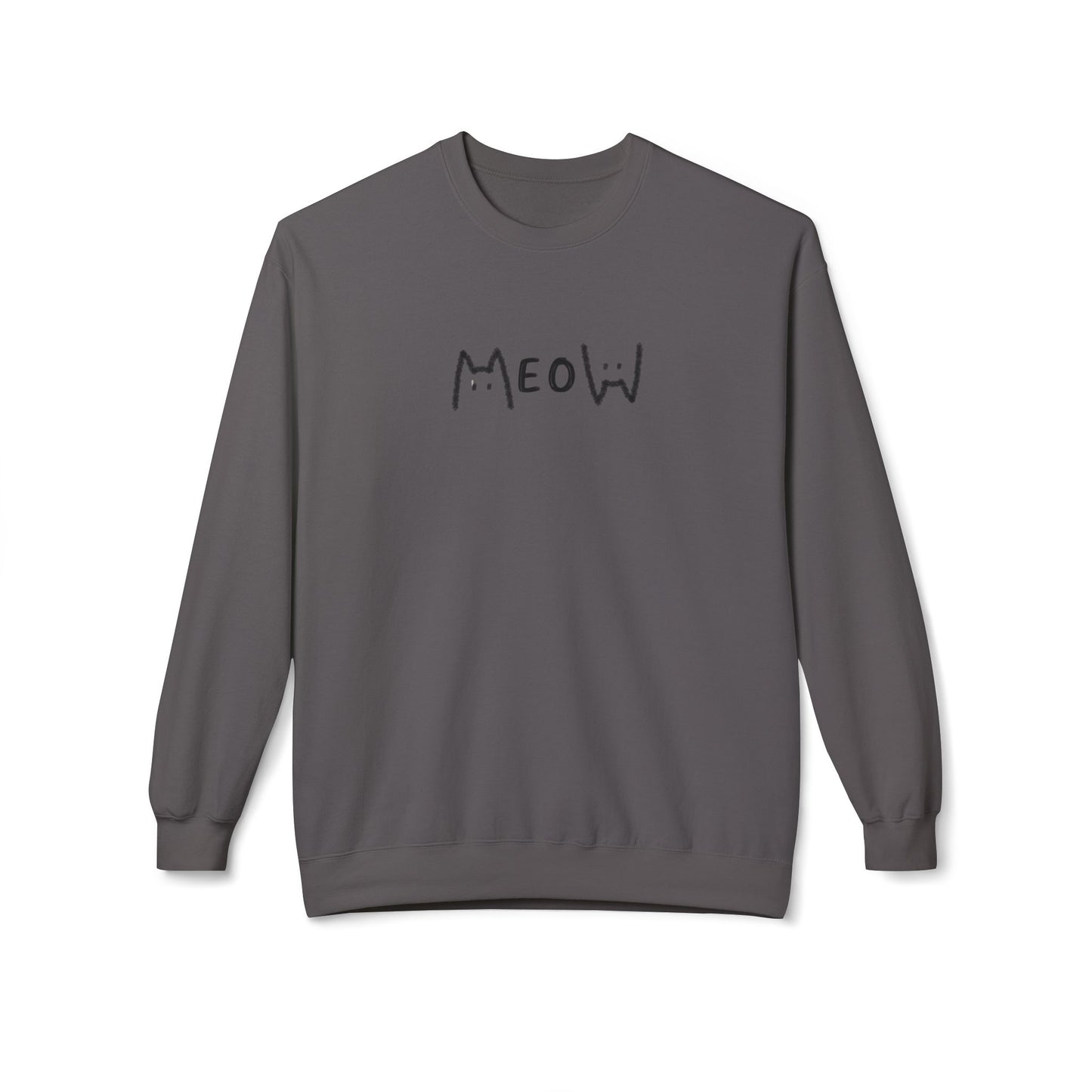 Meow_Unisex Midweight Softstyle Fleece Crewneck Sweatshirt